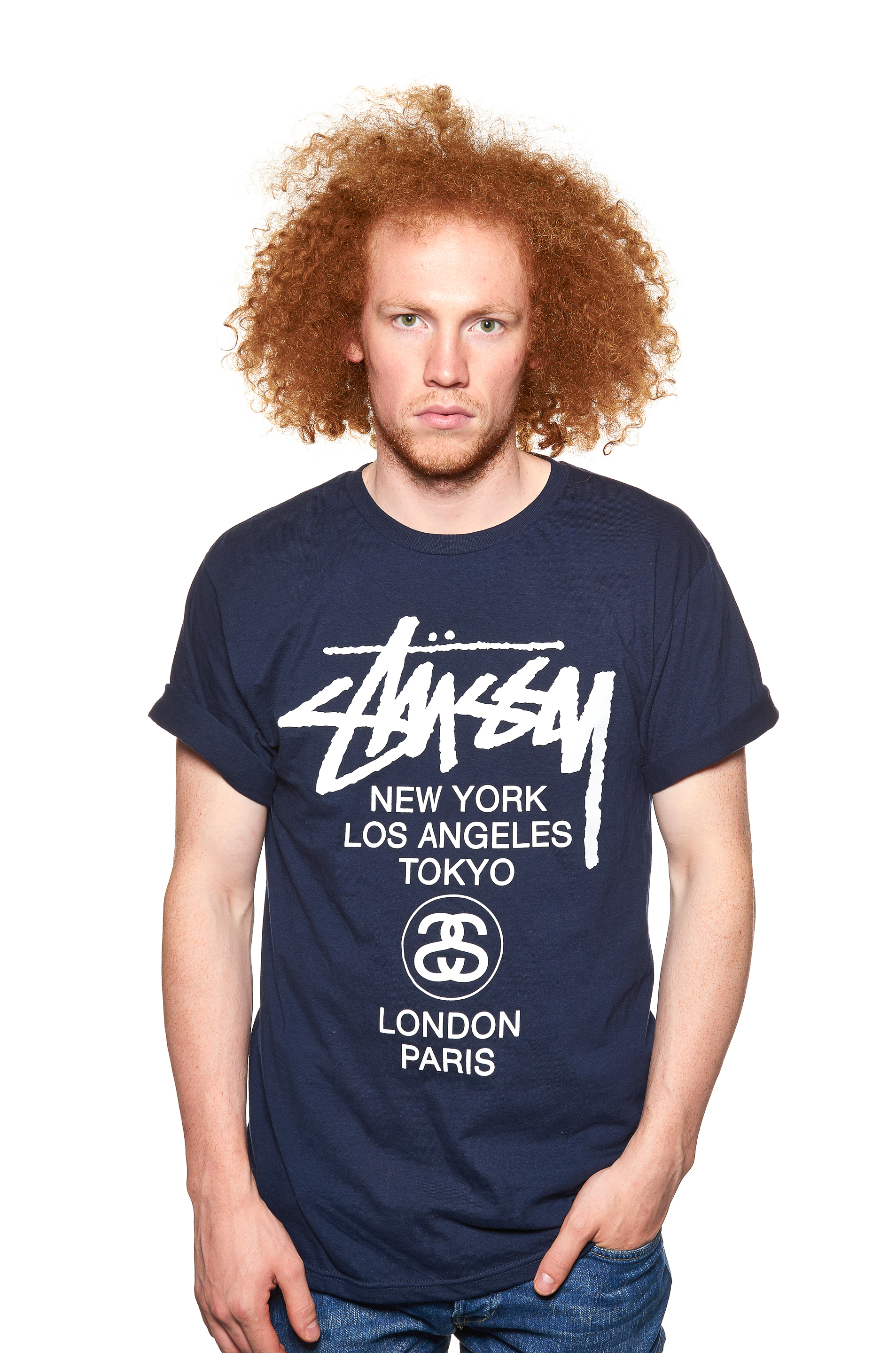Stussy World Tour Tee (Navy) - X21.nl Stussy World Tour Tee (Navy) - X21.nl