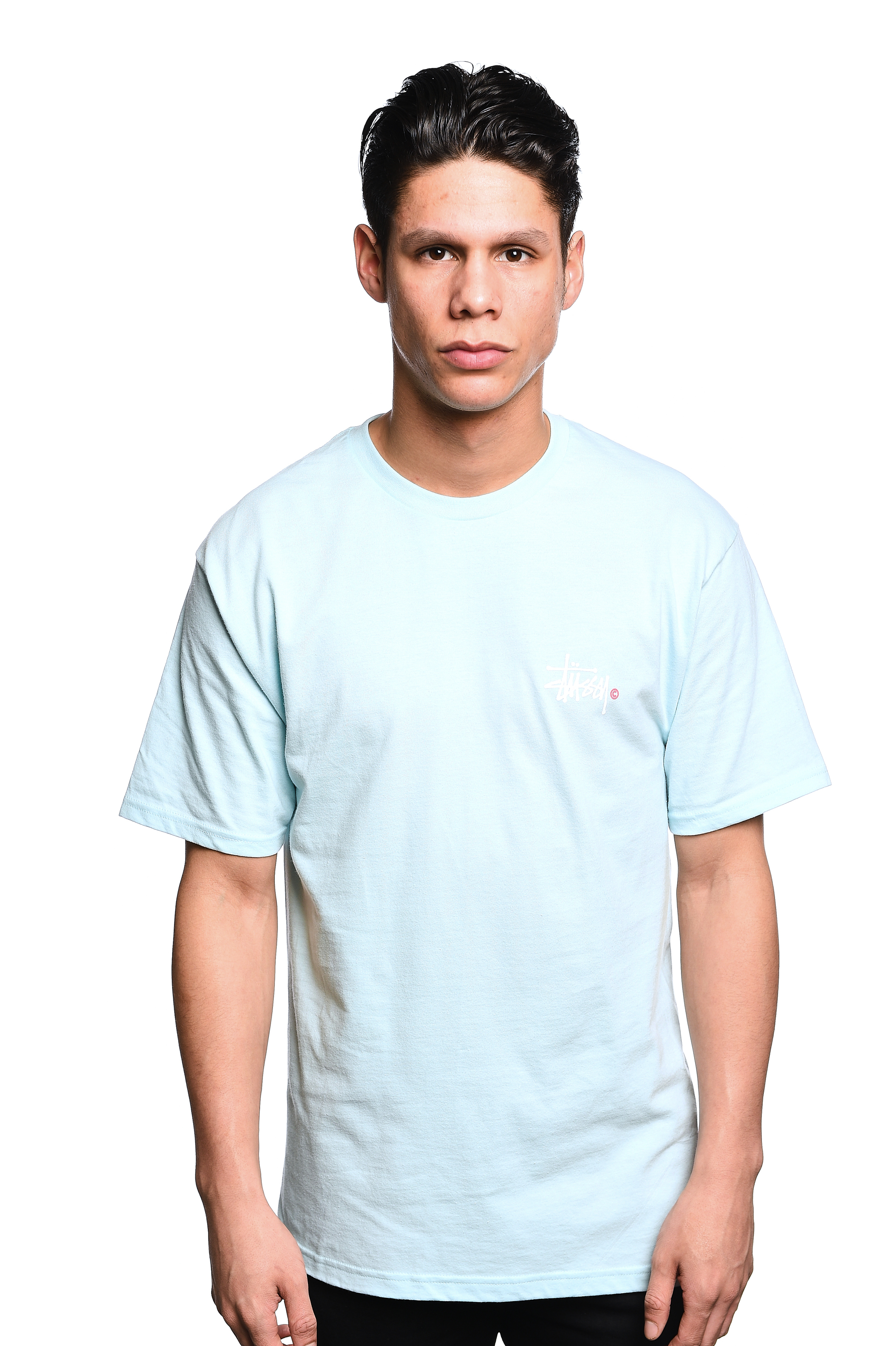 Stussy Basic Logo Tee (Light Blue) - X21.nl