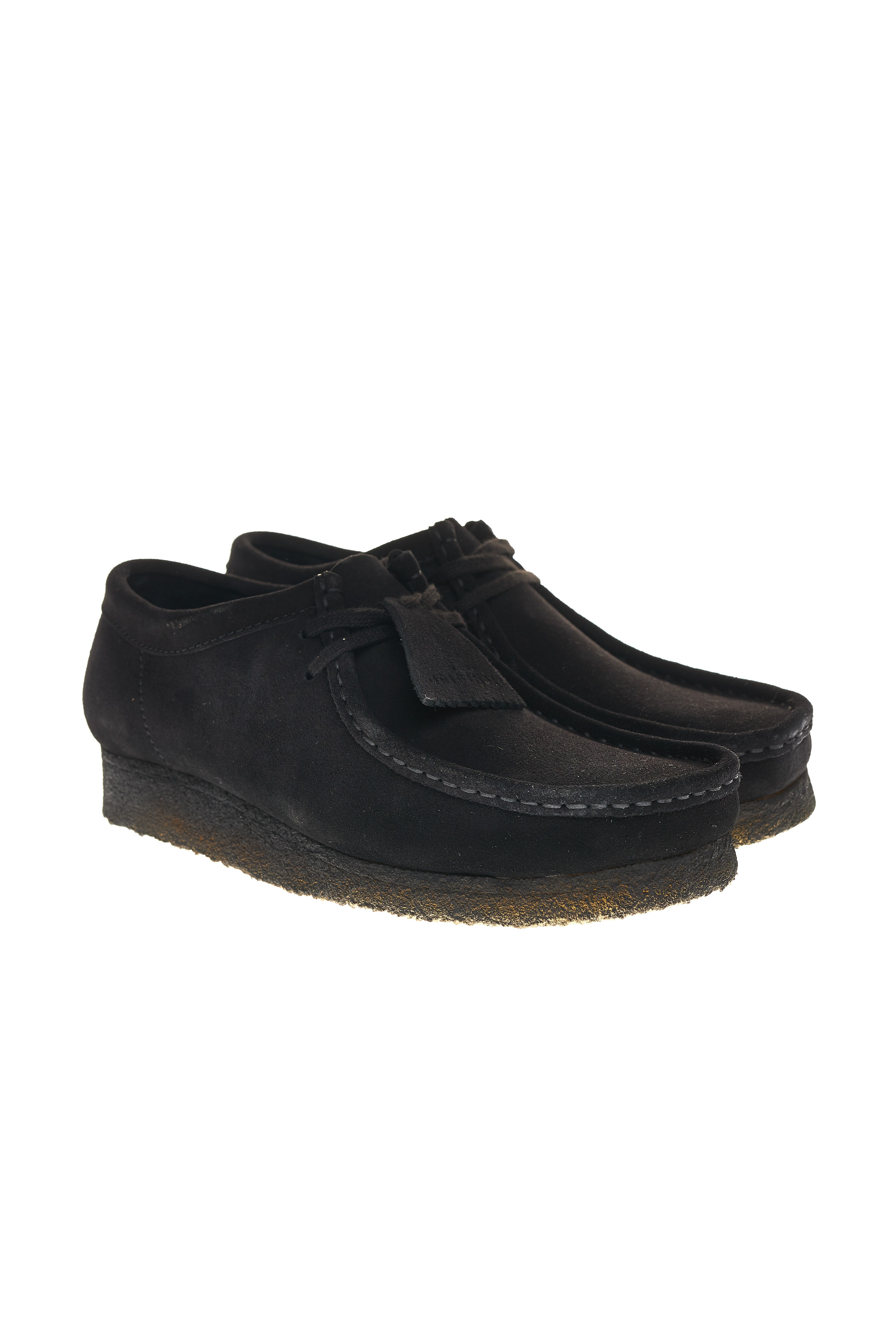clarks wallabees suede black