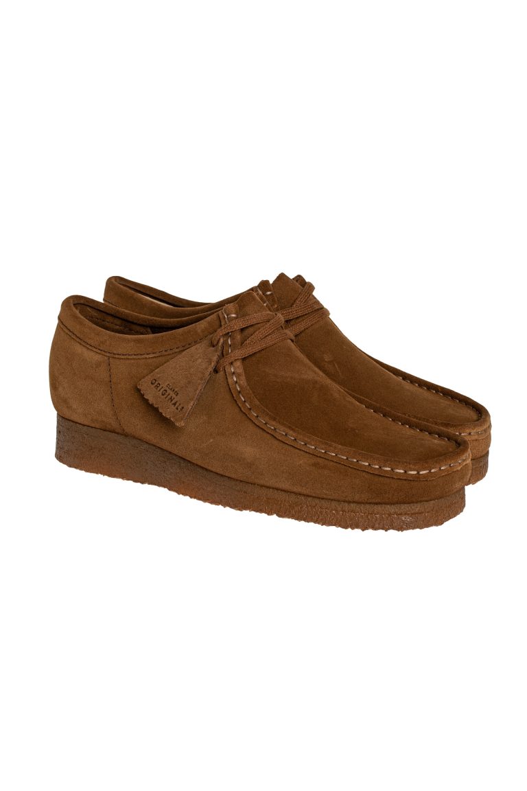 clarks wallabee cola suede