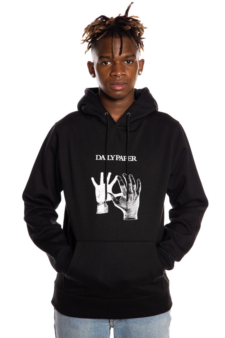 daily paper hoodie black