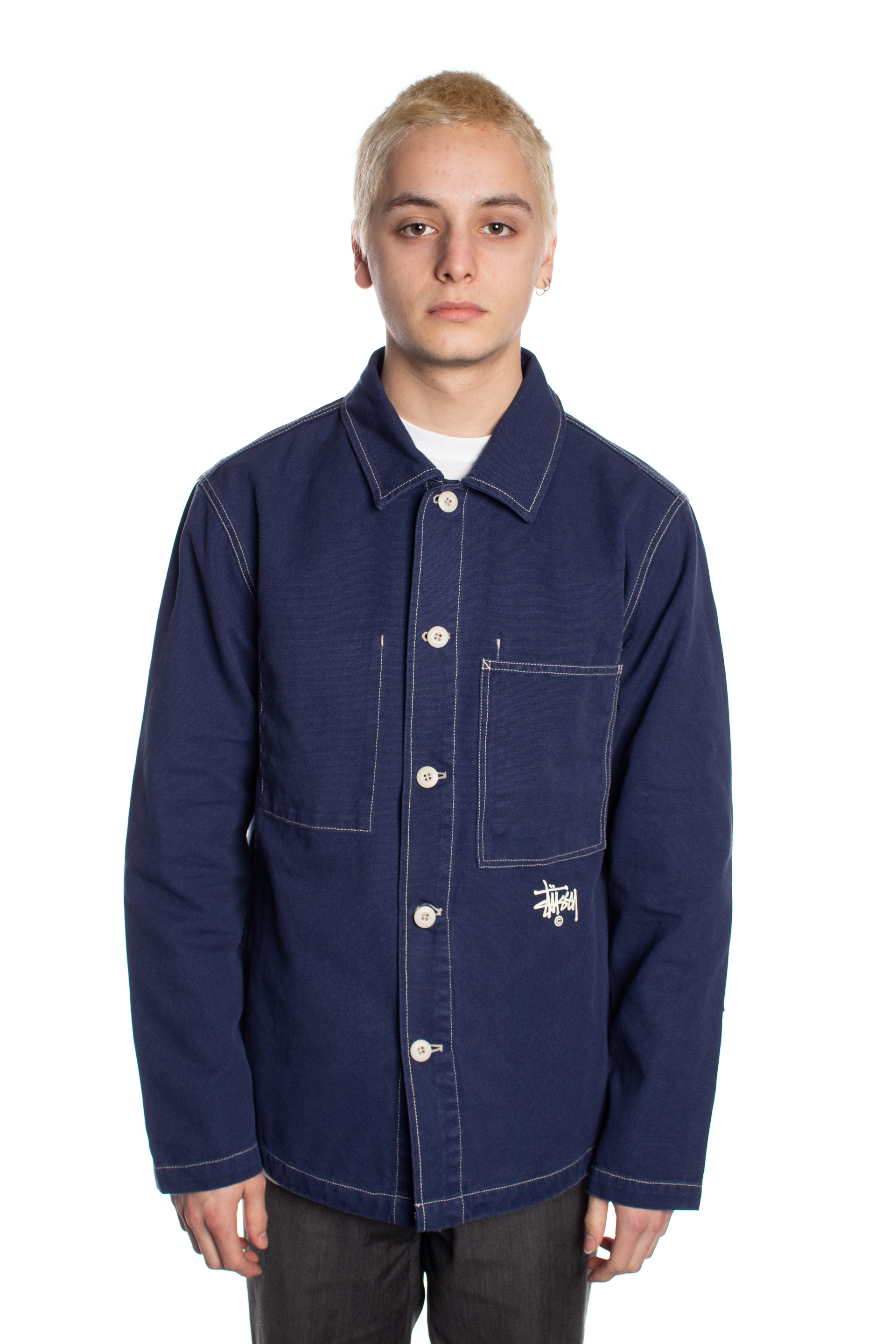 stussy navy jacket