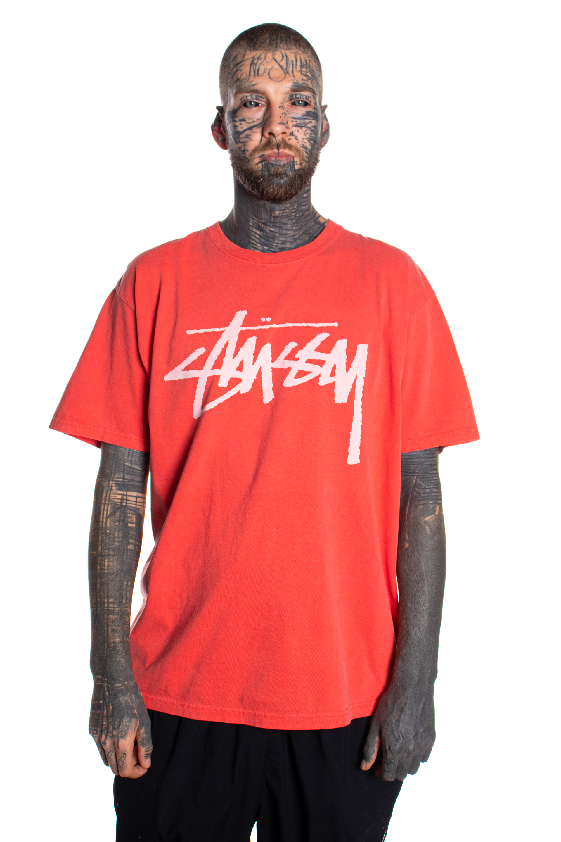 Stussy Stock Pig. Dyed Tee (Red) - X21.nl