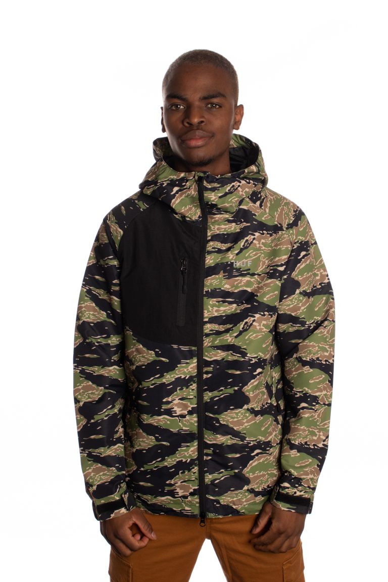 huf standard shell jacket camo
