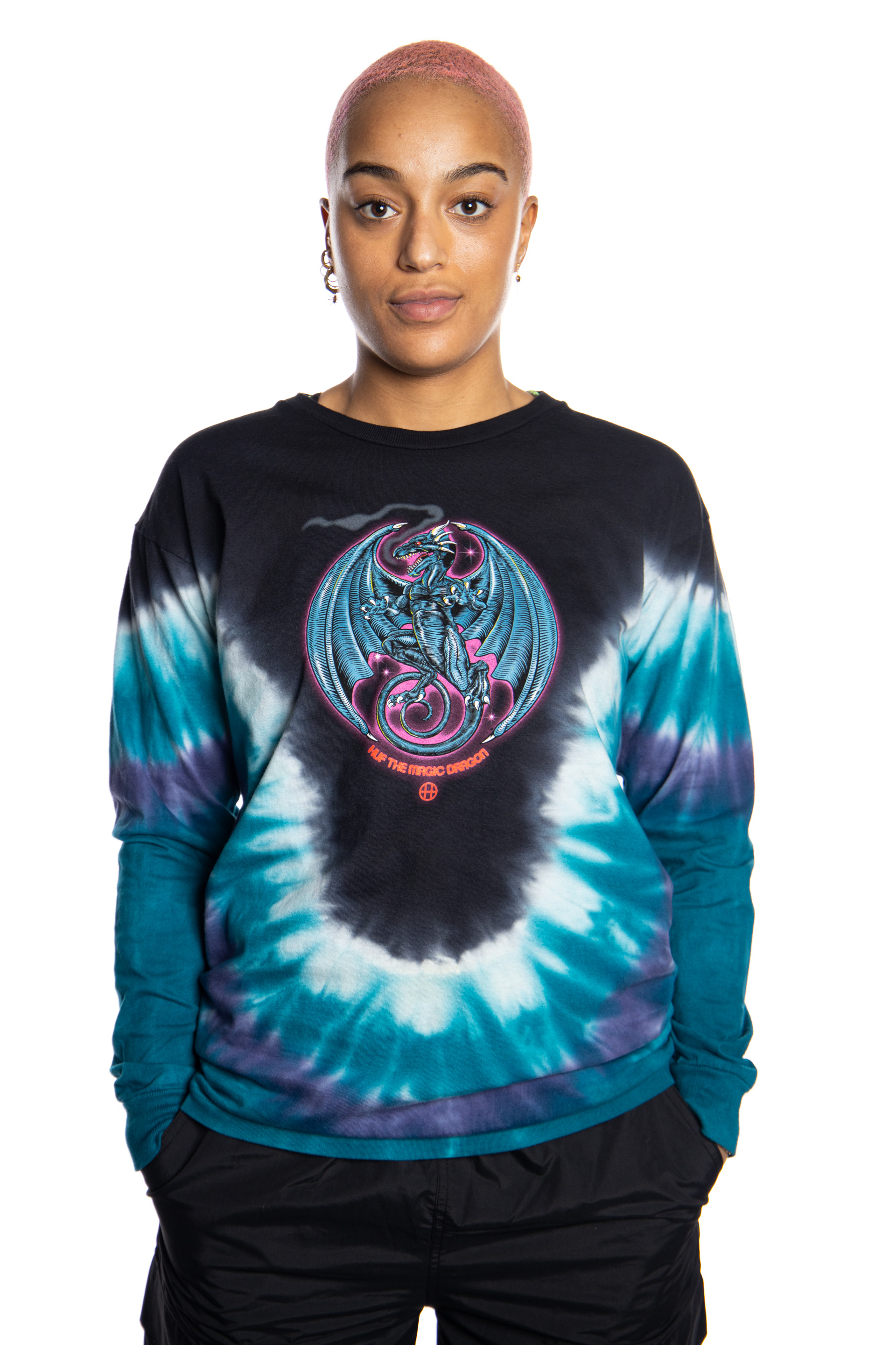 Huf The Magic Dragon Longsleeve Tee (Beryl Green) - X21.nl