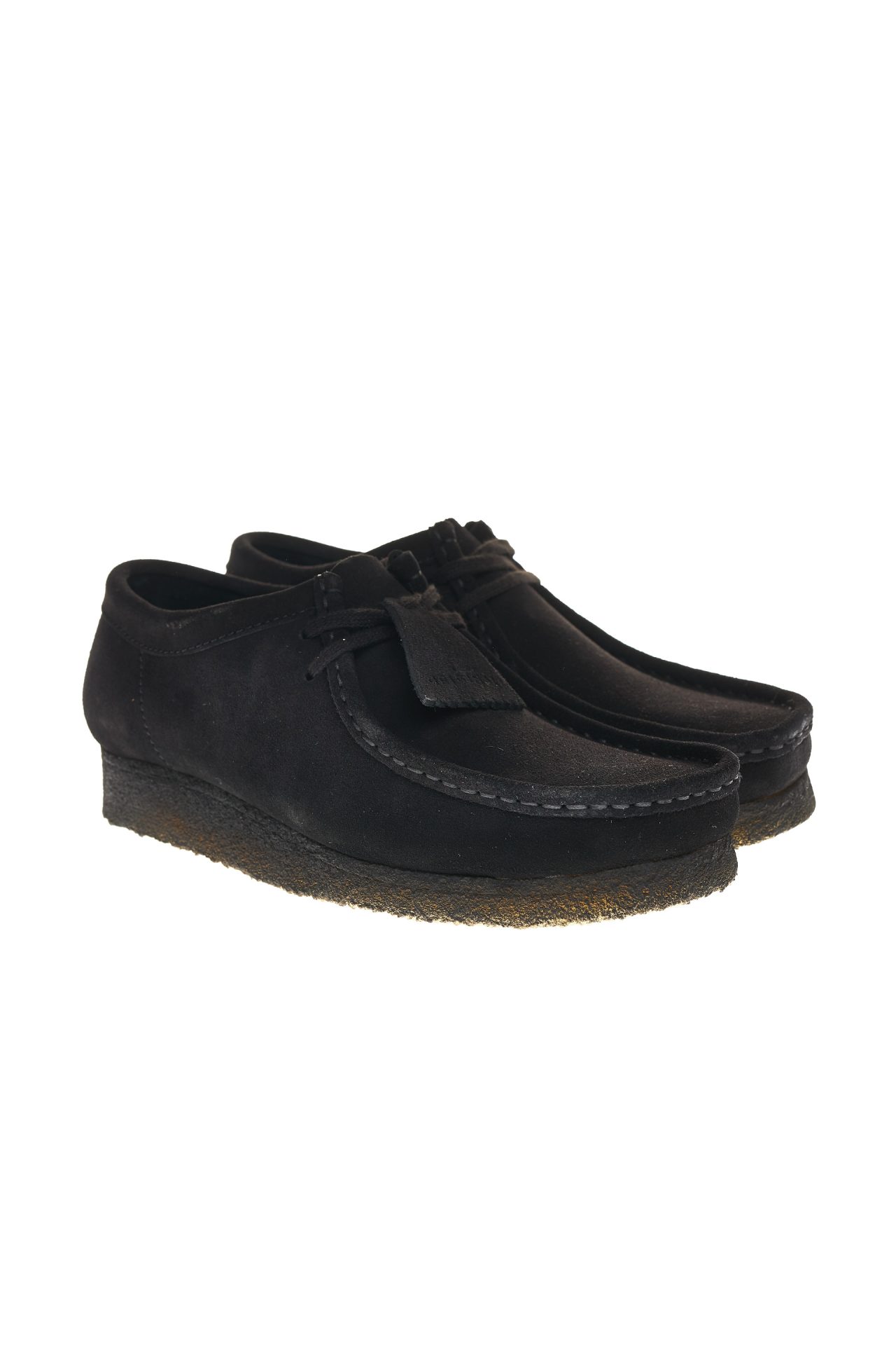 clarks wallabees suede black