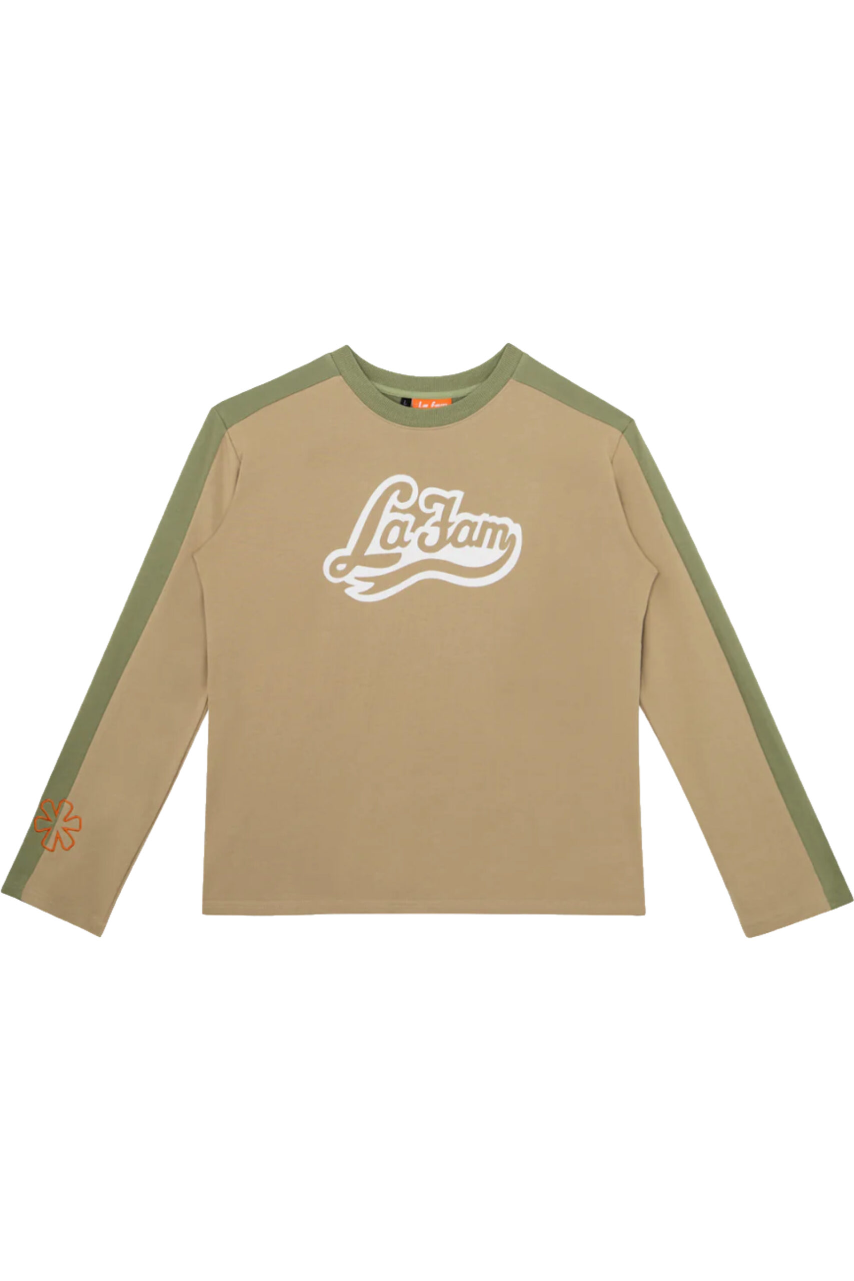 La Fam 2 Tone Longsleeve (Cream/Green) - X21.nl