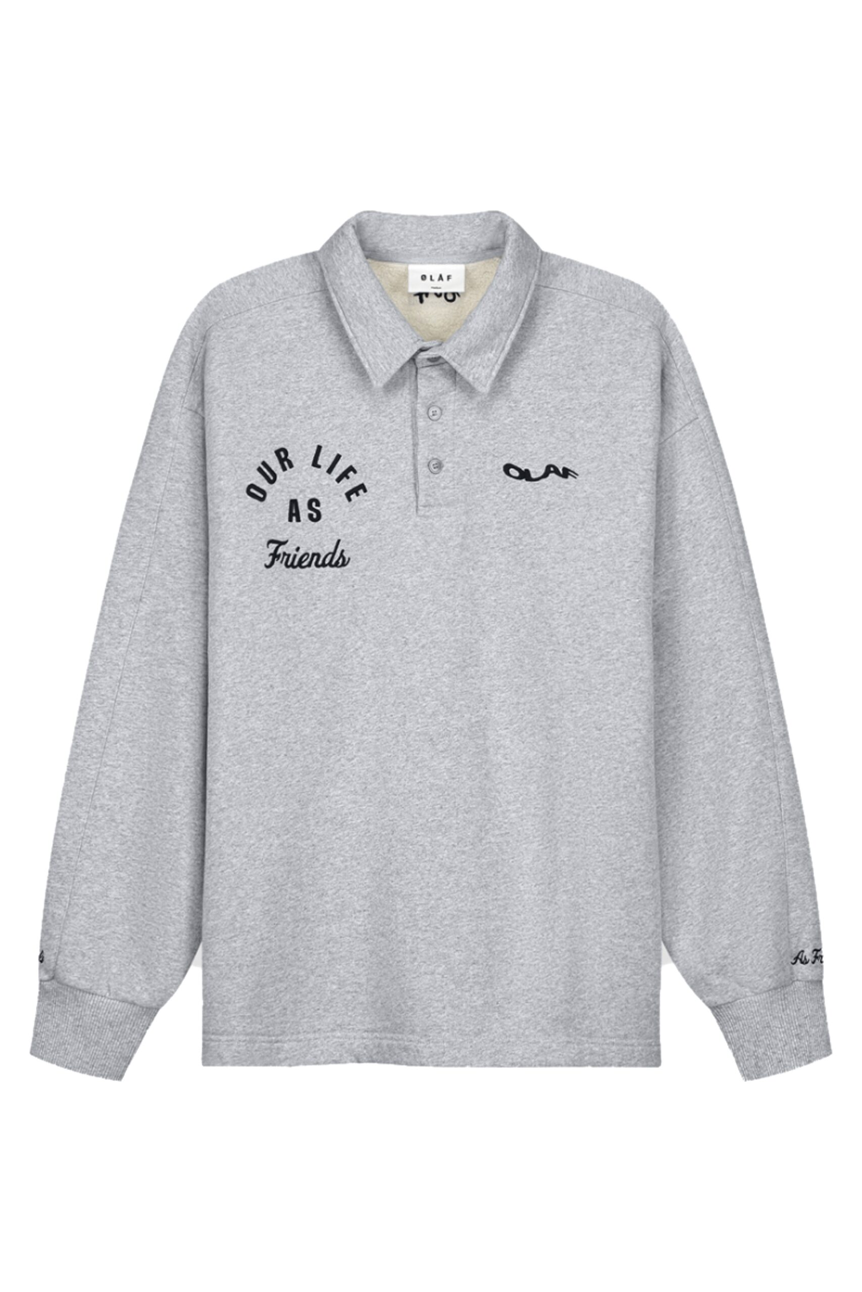 90s polobyralphlauren ポロ swag flexwitme OLAF Varsity Polo Sweater (Light Grey) - X21.nl